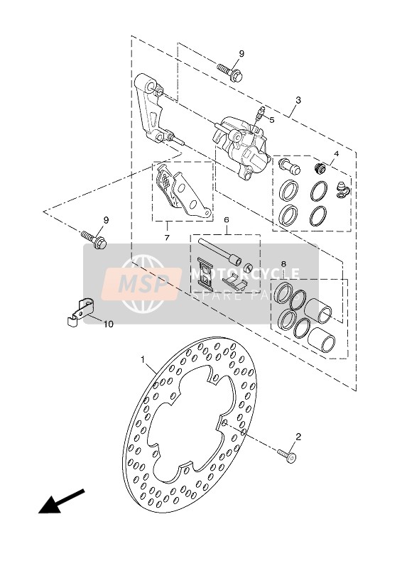 Yamaha YP125RA 2016 Front Brake Caliper for a 2016 Yamaha YP125RA